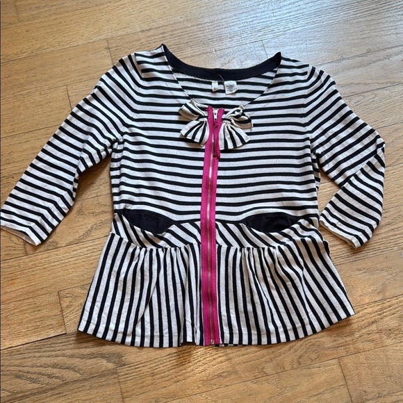Anthropologie Top with Pink Zipper - Picture 1 of 10